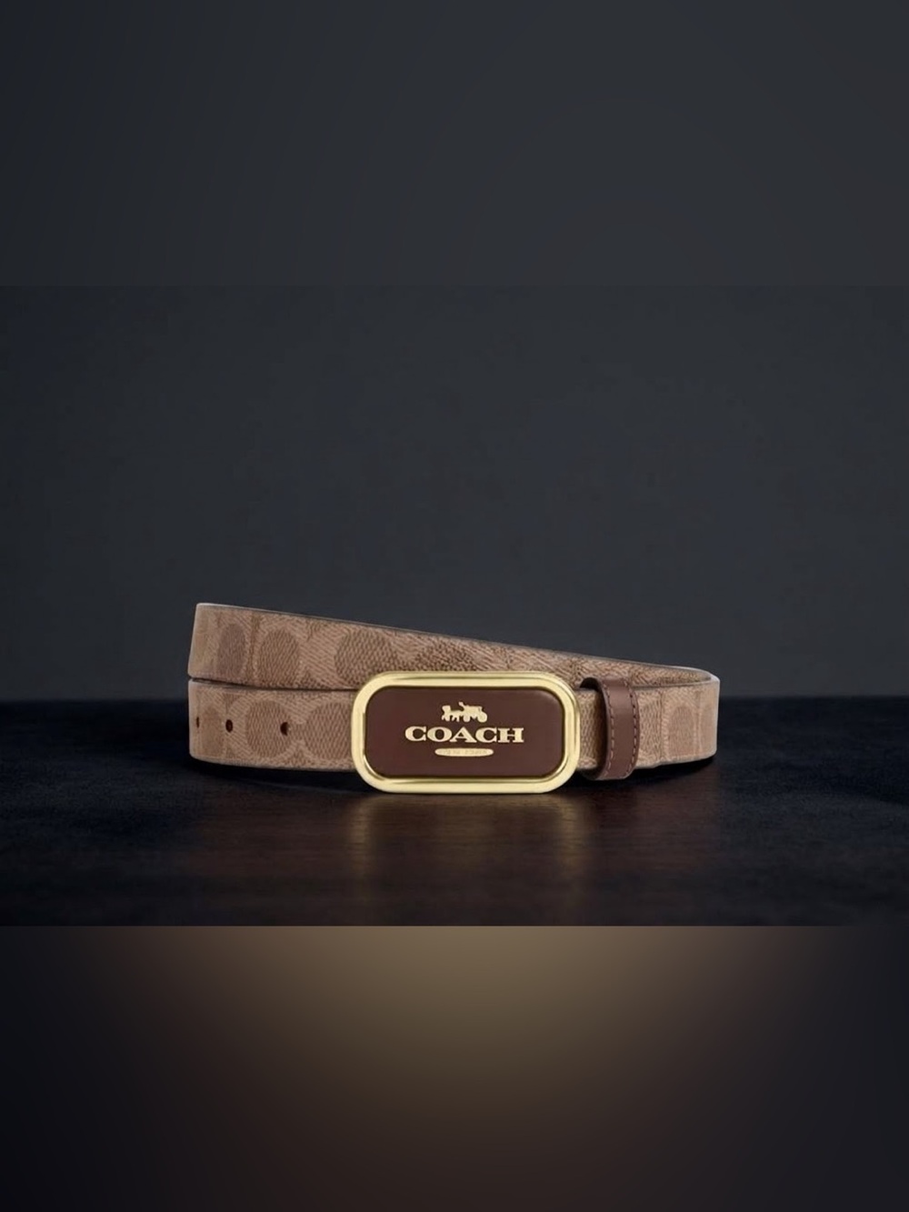 Coach Signature C Monogram Belt OS